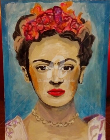 Painting titled "THANK YOU FRIDA" by Tomás Martin, Original Artwork, Acrylic