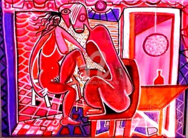 Peinture intitulée "Pink" par Tomás Martin, Œuvre d'art originale, Acrylique