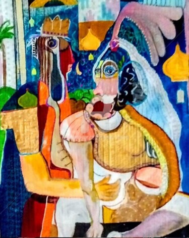 Peinture intitulée "Los Reyes" par Tomás Martin, Œuvre d'art originale, Acrylique Monté sur Châssis en bois