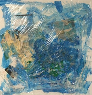 Pittura intitolato "Blue Ocean and Floa…" da Tomas Mudra, Opera d'arte originale, Acrilico Montato su Telaio per barella in…