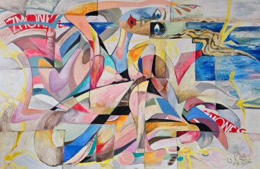 Картина под названием "Четверг" - Tomas Ožinskas, Подлинное произведение искусства, Акрил