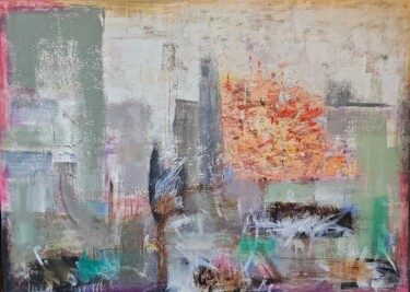 Картина под названием "Весна" - Tomas Ožinskas, Подлинное произведение искусства, Акрил Установлен на Деревянная рама для но…
