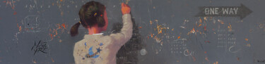 Pintura titulada "SAVE THE PLANET III" por Tomasa Martin, Obra de arte original, Oleo Montado en Bastidor de camilla de made…