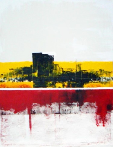 Pintura titulada "Blod skyline" por Tomas Cascante, Obra de arte original