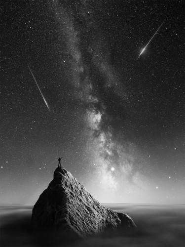 Fotografie mit dem Titel "Star hunter" von Tomáš Tisoň, Original-Kunstwerk, Manipulierte Fotografie