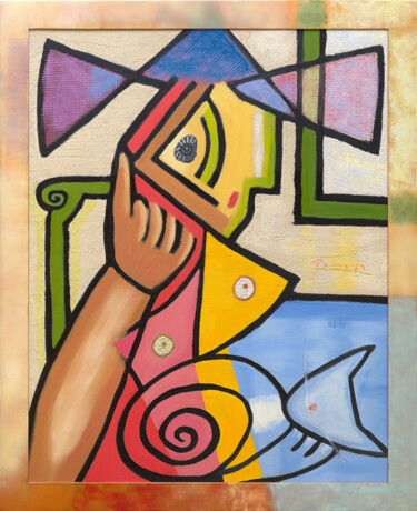 Peinture intitulée "Hommage a Picasso -…" par Tomasz, Œuvre d'art originale, Huile