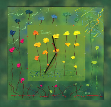 Картина под названием "Wild flowers" - Tomasz, Подлинное произведение искусства, Акрил