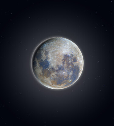 Fotografie mit dem Titel "Wolf moon" von Tomaž Vrabelj, Original-Kunstwerk, Digitale Fotografie