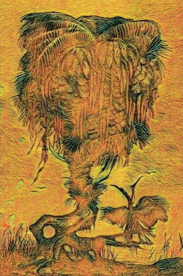 Digital Arts titled ""Enjoy like birds"" by Tom Haespi, Original Artwork, Digital Painting