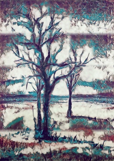 "Like the tree in winter" Digitale Kunst mit dem Titel ""Like the tree in w…" von Tom Haespi, Original-Kunstwerk, Digitale Malerei
