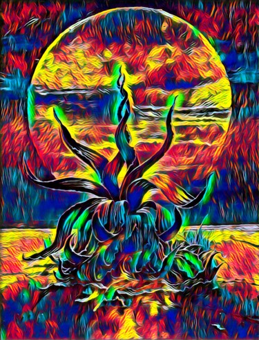 Цифровое искусство под названием ""Mexico agave"" - Tom Haespi, Подлинное произведение искусства, Цифровая живопись