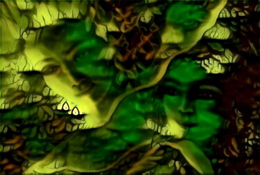 Digitale Kunst mit dem Titel ""The lost twin"" von Tom Haespi, Original-Kunstwerk, Digitale Malerei