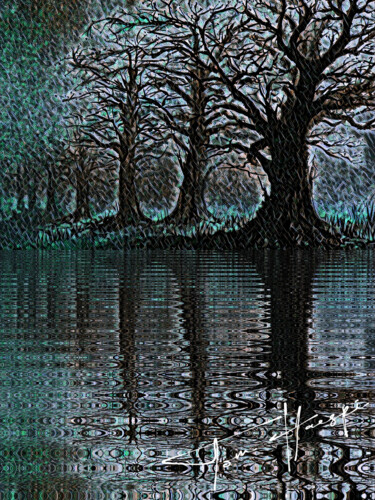 Arte digitale intitolato ""Still waters"" da Tom Haespi, Opera d'arte originale, Pittura digitale