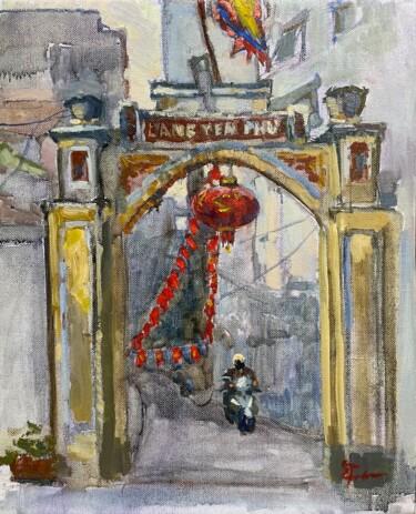 Ζωγραφική με τίτλο "Gates of Làng Yên P…" από Tomileka, Αυθεντικά έργα τέχνης, Λάδι