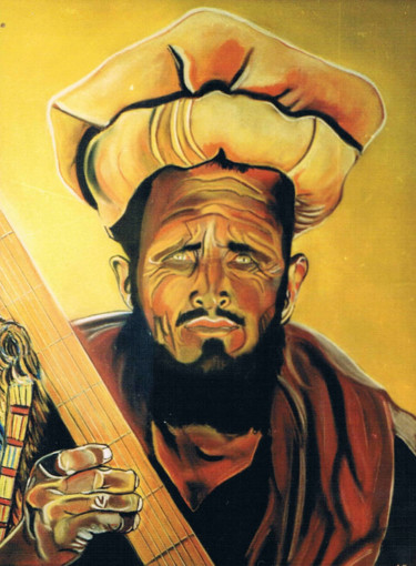 Dessin intitulée "Regard Afghan" par Maryse Renault, Œuvre d'art originale, Pastel