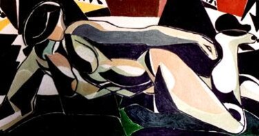 Pittura intitolato "Donna sdraiata-olio…" da Tommaso Cocco, Opera d'arte originale