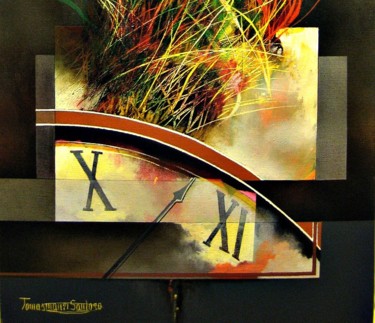 Pittura intitolato "Il tempo ... lente…" da Tommaso Maurizio Santoro, Opera d'arte originale