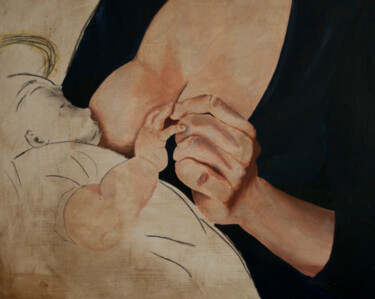 Peinture intitulée "Madonna con Bambino" par Tommaso Pensa, Œuvre d'art originale, Acrylique