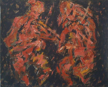 Painting titled "Two Fiddlers" by Tom O'Rourke, Original Artwork, Oil