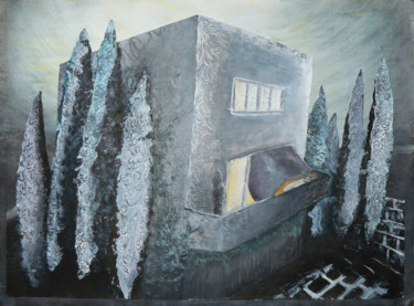 Pittura intitolato "On the balcony I" da Tom Vincenec, Opera d'arte originale, Acrilico