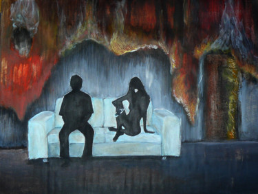 Картина под названием "The burnt" - Tom Vincenec, Подлинное произведение искусства, Акрил