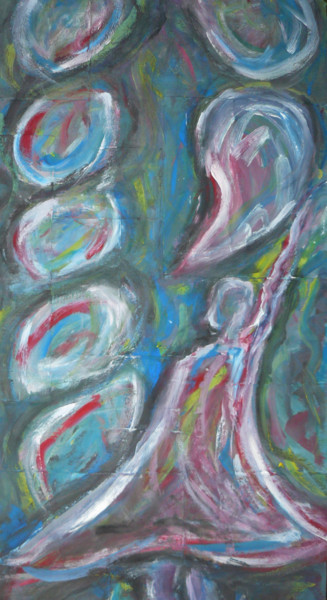 Painting titled "The Paintbrush Clea…" by Tom Vincenec, Original Artwork, Tempera