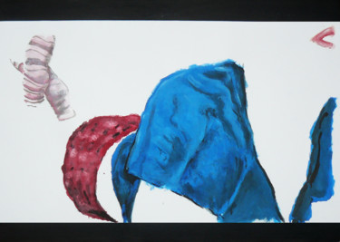 Картина под названием "Snake Shedding It's…" - Tom Vincenec, Подлинное произведение искусства, Акрил