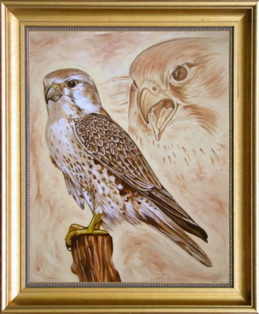 Painting titled "FALCON" by Tomy Joseph Pulickal, Original Artwork