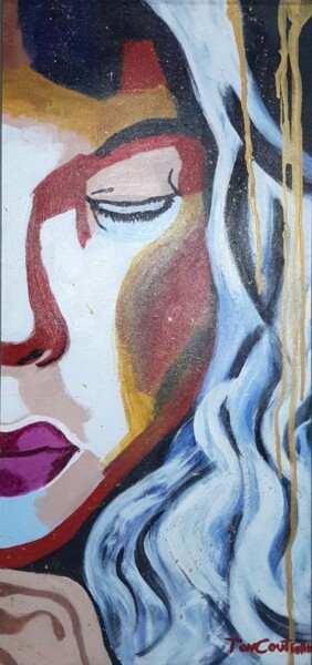 Painting titled "Simplesmente Bela" by Ton Coutinho, Original Artwork, Acrylic