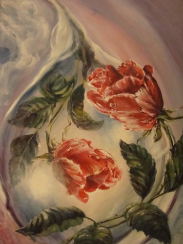 Malerei mit dem Titel "Seelenverwandte" von Elke Hensel, Original-Kunstwerk, Acryl