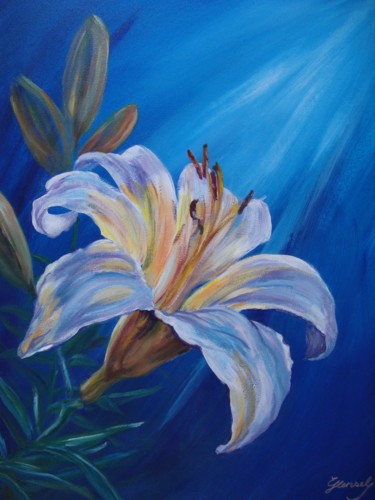 Lilia Malerei mit dem Titel "Lilia" von Elke Hensel, Original-Kunstwerk, Acryl