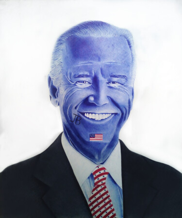 Рисунок под названием "President Joe Biden" - Toneroartwork Anthony Edem, Подлинное произведение искусства, Шариковая ручка