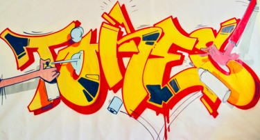 Maxi-format Pintura intitulada "Maxi-format" por Tones, Obras de arte originais, Tinta spray Montado em Maca de lona