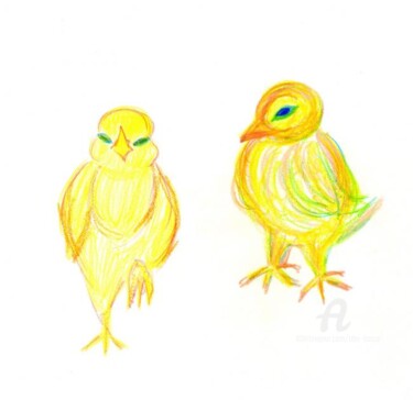 Drawing titled "IMPUDENT CHICK" by Toni Barca, Original Artwork