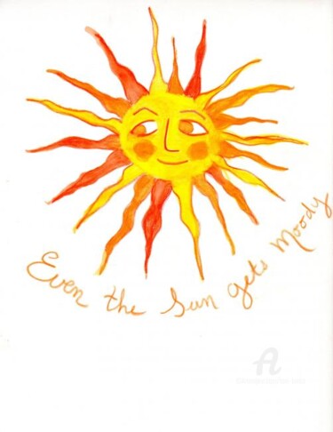 Drawing titled "EVEN THE SUN GETS M…" by Toni Barca, Original Artwork