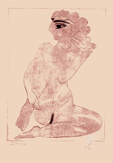 Disegno intitolato "IMILCE" da Toni Barca, Opera d'arte originale, Altro