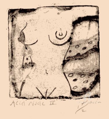 Σχέδιο με τίτλο "Acid Nude" από Toni Barca, Αυθεντικά έργα τέχνης