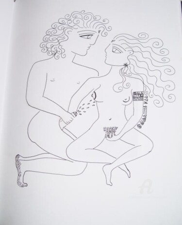 Zeichnungen mit dem Titel "We Existed, We Drea…" von Toni Barca, Original-Kunstwerk