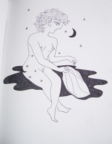 Drawing titled "She Came to Heal th…" by Toni Barca, Original Artwork