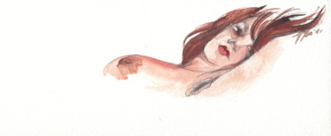 Dessin intitulée "nude lll" par Tonia R.Alvarez, Œuvre d'art originale, Aquarelle