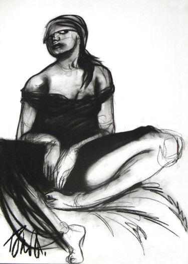 sin título Dibujo titulada "sin título" por Tonia R. Alvarez, Obra de arte original, Carbón