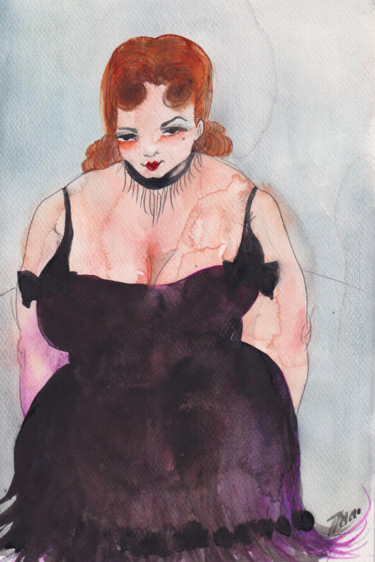 Adele Dessin intitulée "Adele" par Tonia R. Alvarez, Œuvre d'art originale, Aquarelle