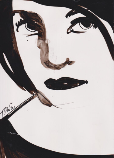 Drawing titled "Ivette" by Tonia R.Alvarez, Original Artwork, Ink