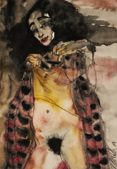 Malerei mit dem Titel "la exhibicion del p…" von Tonia R.Alvarez, Original-Kunstwerk, Aquarell