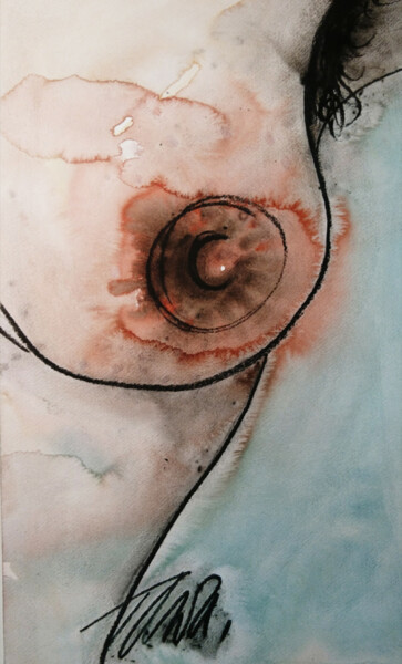 Pintura intitulada "Abstraccion" por Tonia R.Alvarez, Obras de arte originais, Aquarela