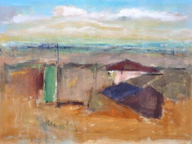 Painting titled "The roof sky" by Tonino Gottarelli, Original Artwork, Acrylic