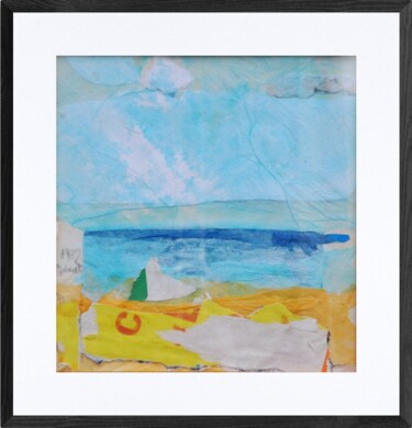 Colagens intitulada "The sea is a line,…" por Tonino Gottarelli, Obras de arte originais, Colagens