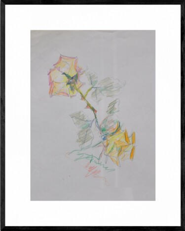 Drawing titled "Voglia di dipingere…" by Tonino Gottarelli, Original Artwork, Conté