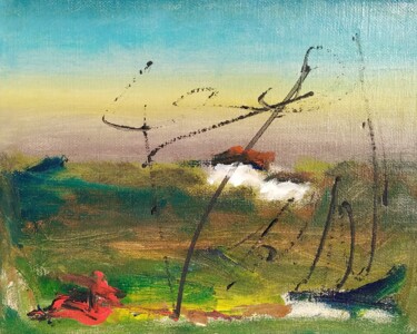 Painting titled "Window on the horiz…" by Tonino Gottarelli, Original Artwork, Acrylic