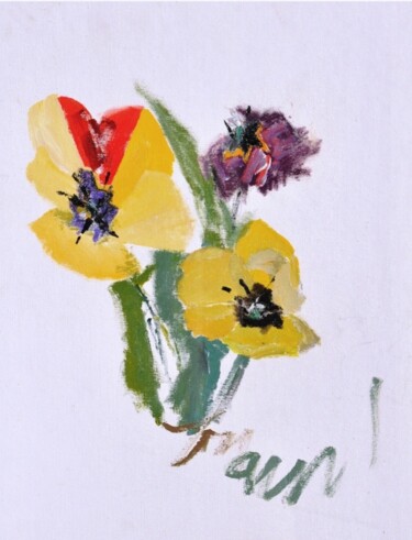 Schilderij getiteld "I tulipani / The tu…" door Tonino Gottarelli, Origineel Kunstwerk, Acryl